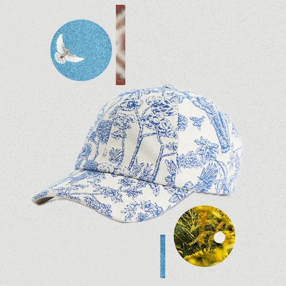 H&M Accessories - Jacquard-weave Hat - Tropical Floral Print (unisex)
